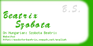 beatrix szobota business card